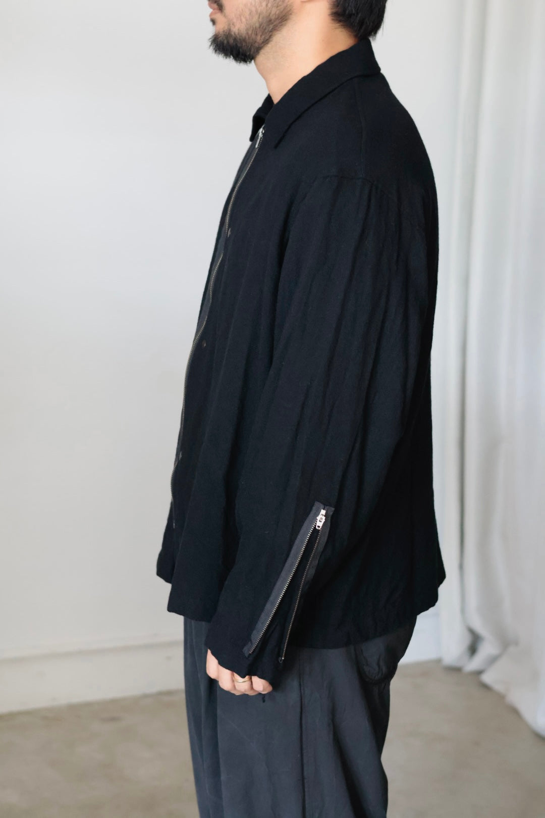 【barbell object】zipper bl / black