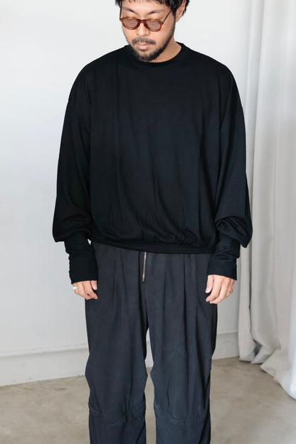 【barbell object】 wool bo top / black