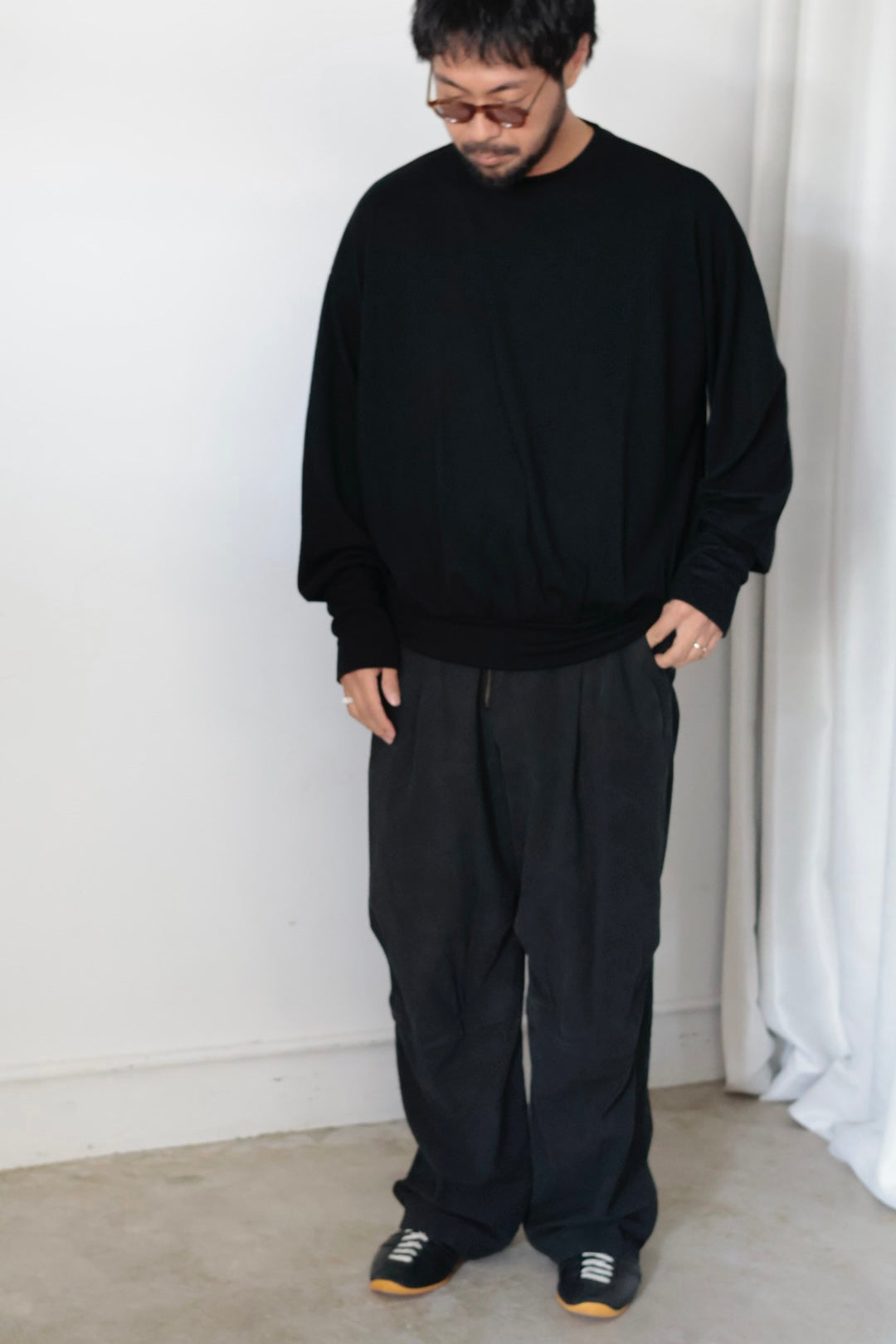 【barbell object】 wool bo top / black