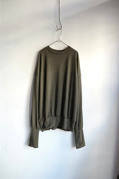 【barbell object】 wool bo top / khaki