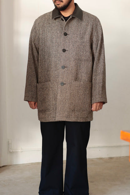 【Cale】Wool Herringbone Coat