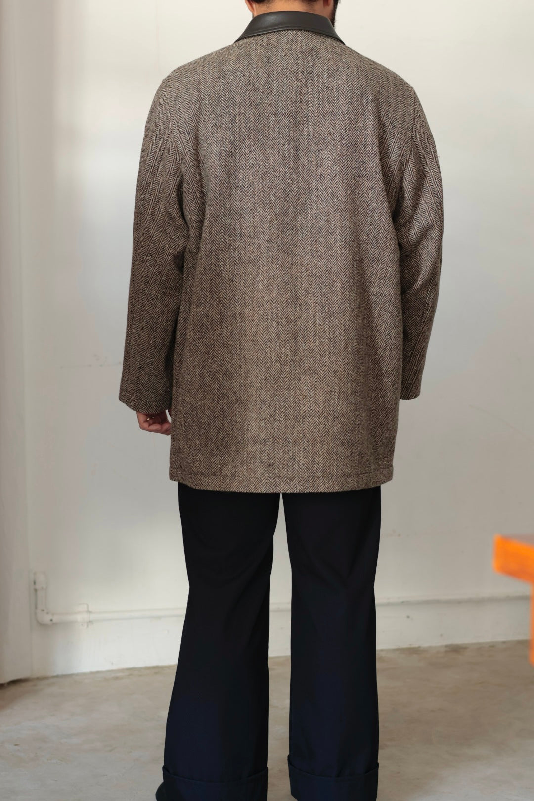 【Cale】Wool Herringbone Coat