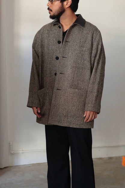 【Cale】Wool Herringbone Coat