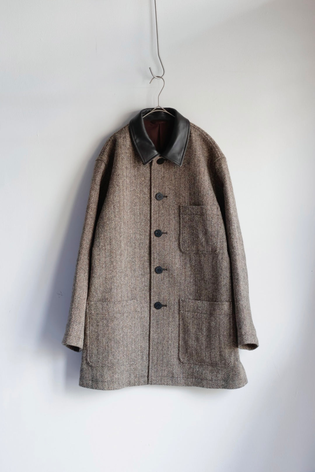 【Cale】Wool Herringbone Coat