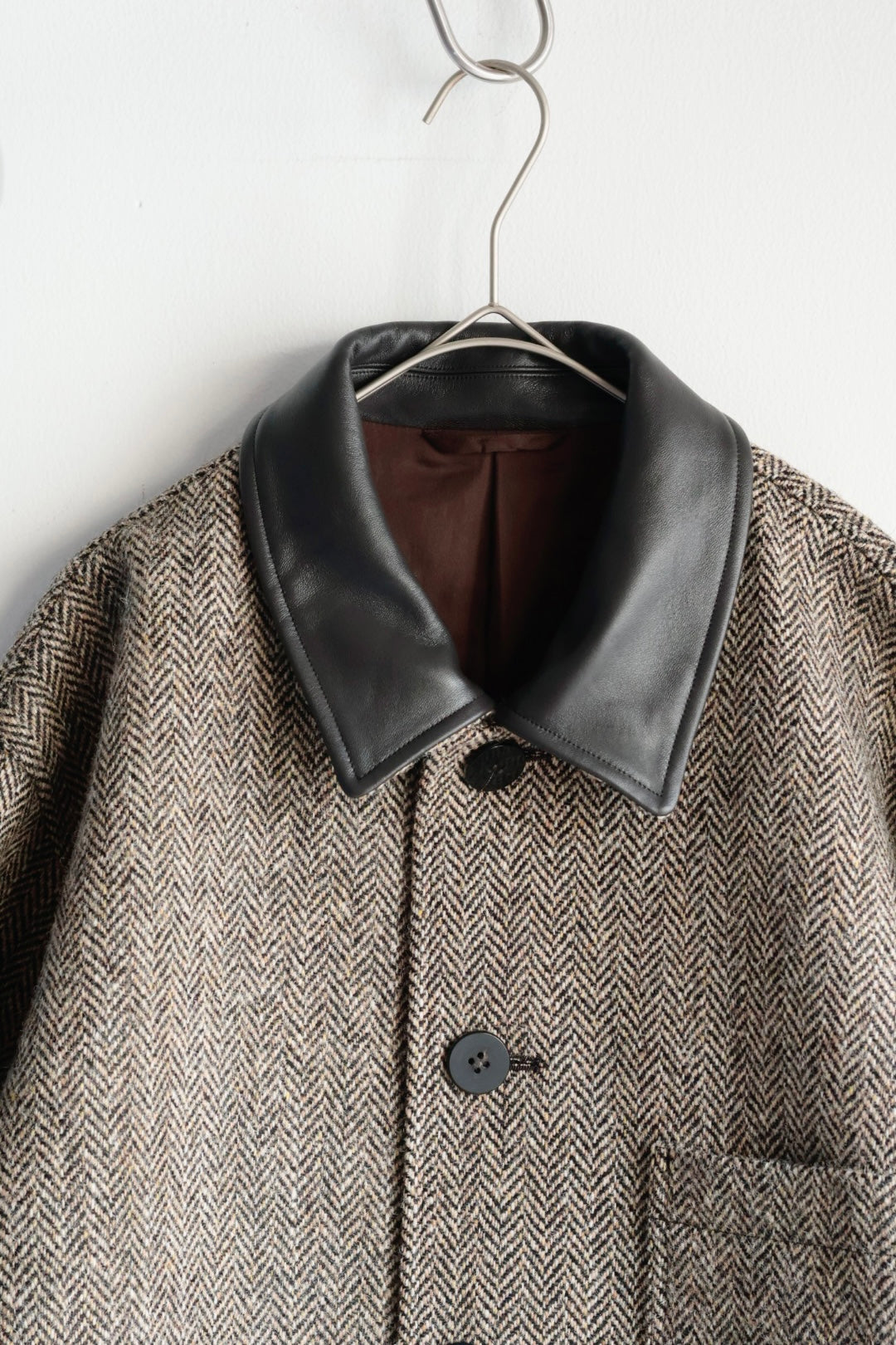 【Cale】Wool Herringbone Coat