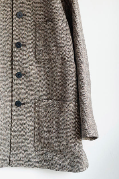 【Cale】Wool Herringbone Coat