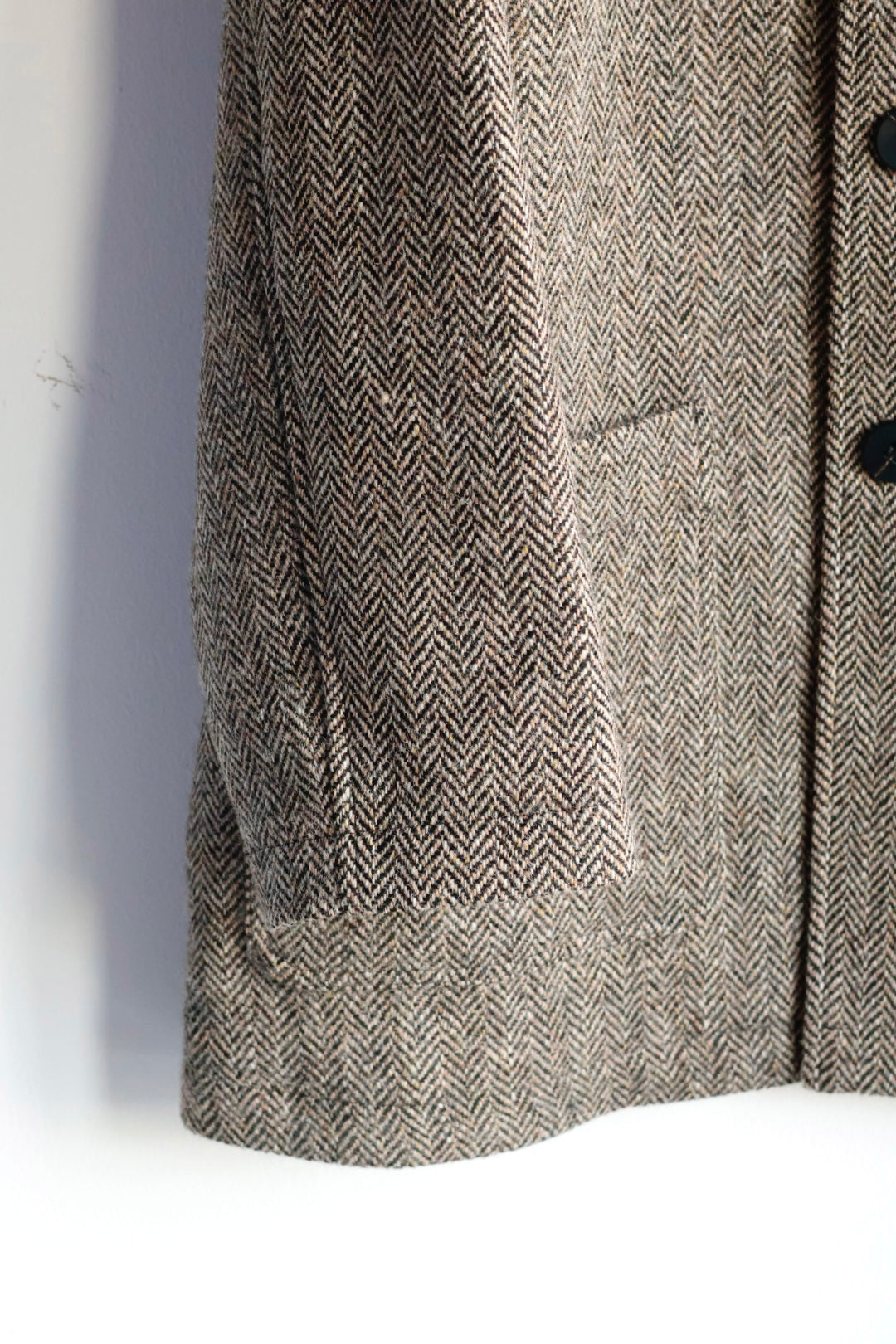【Cale】Wool Herringbone Coat