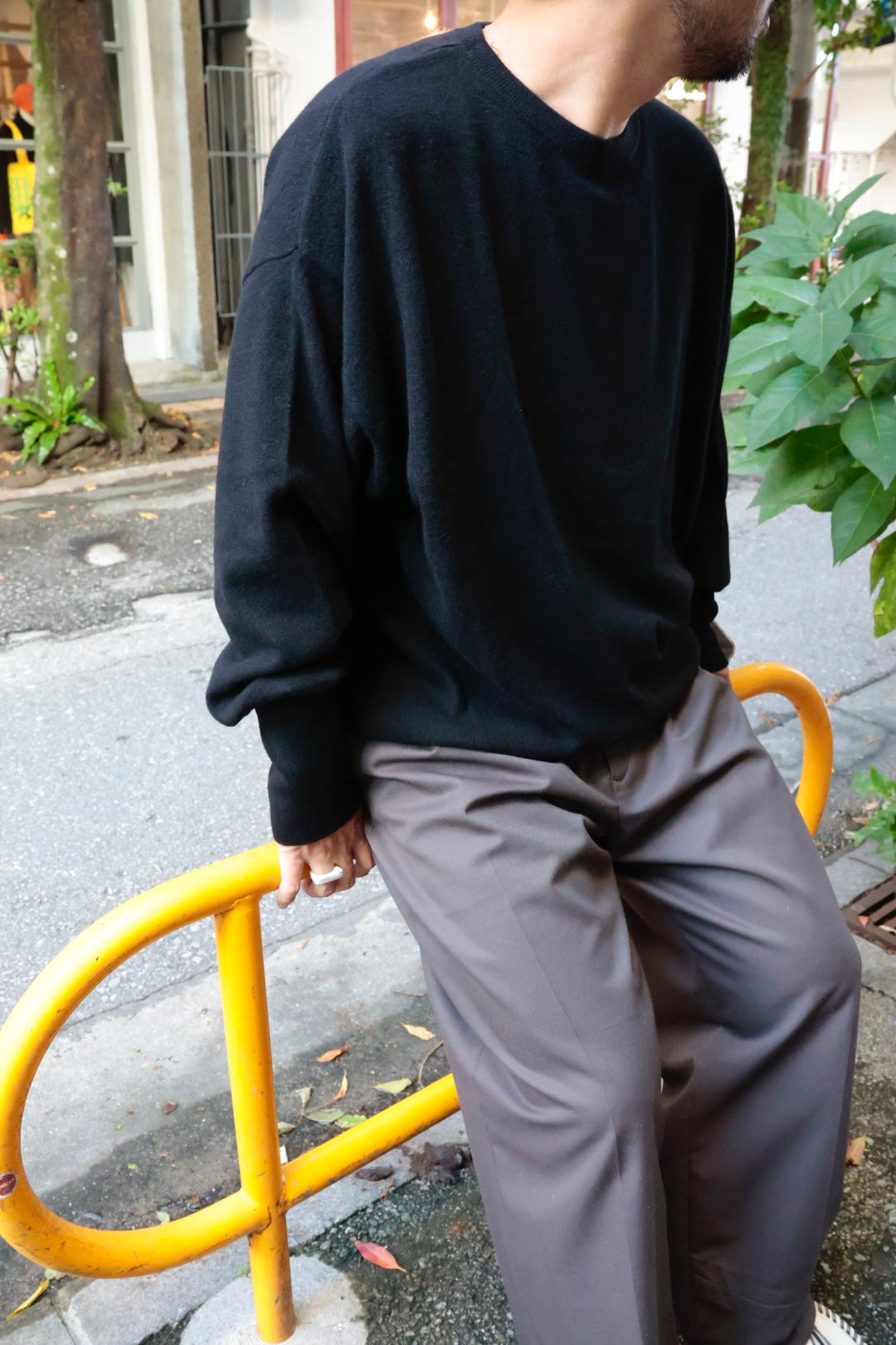【barbell object】 ls knit / black