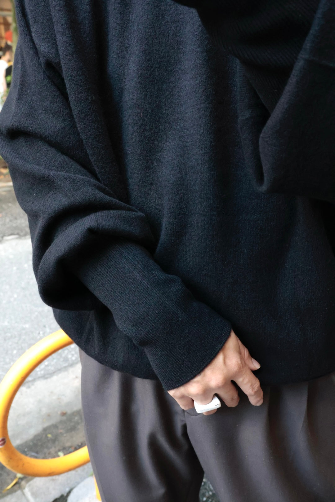 【barbell object】 ls knit / black