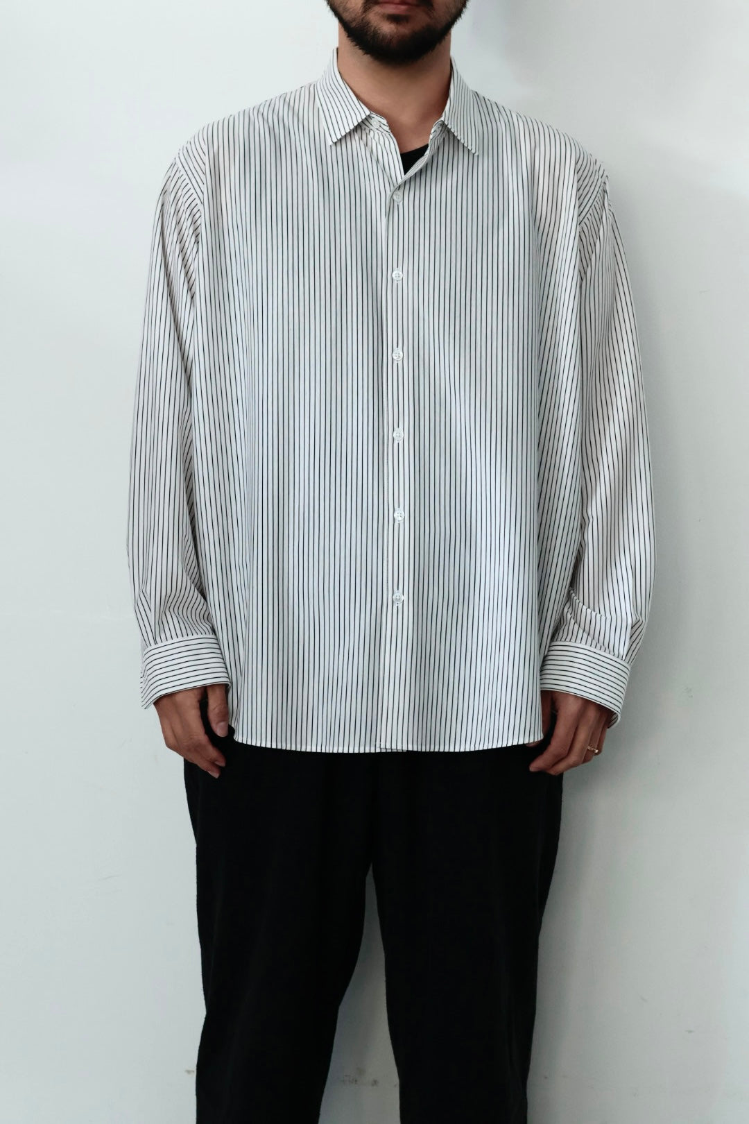 26SS【KANEMASA PHIL.】46G Stripe Atmosphere L/S Shirt