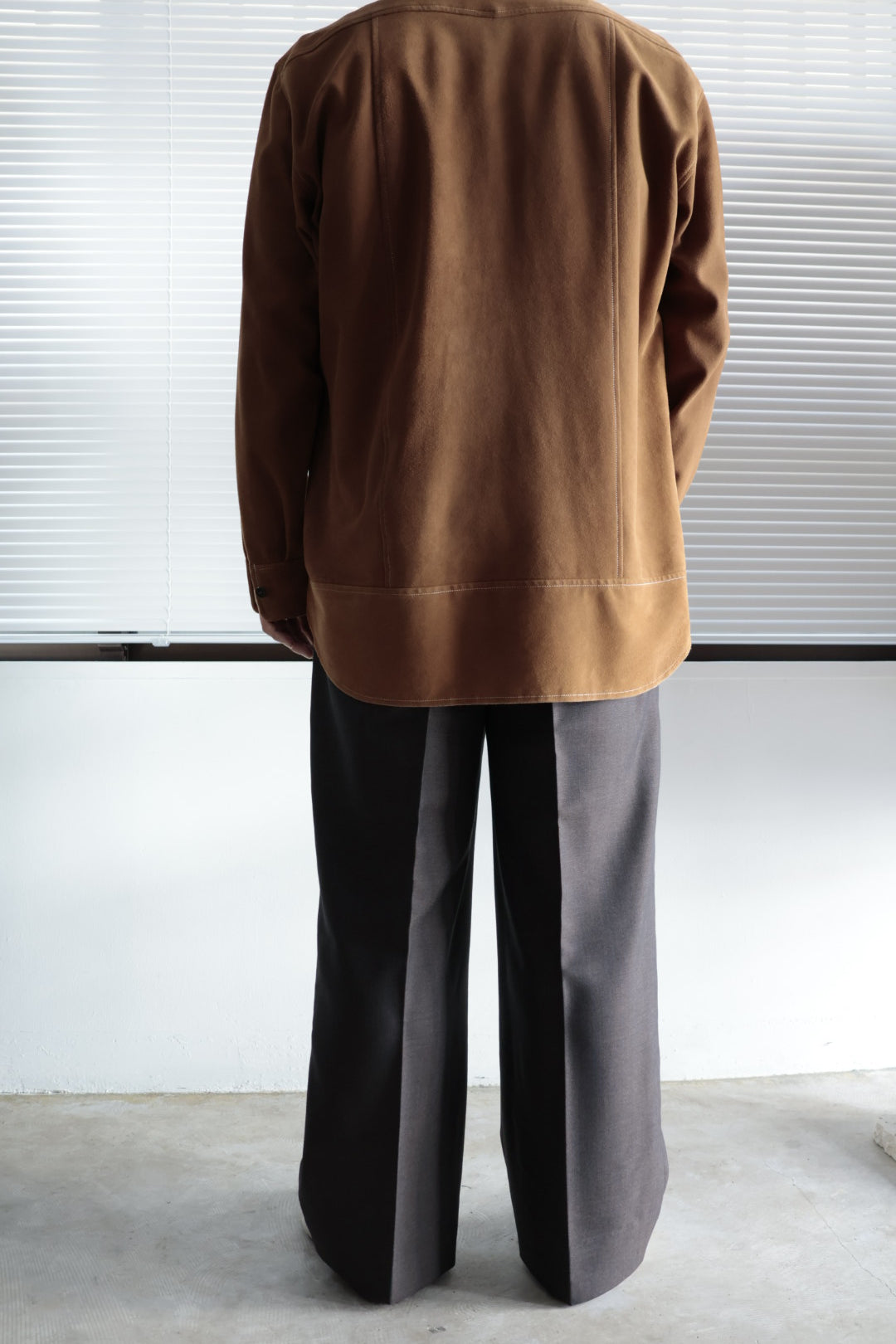 26SS【谷吹】Two intuck wide trousers -Brown-