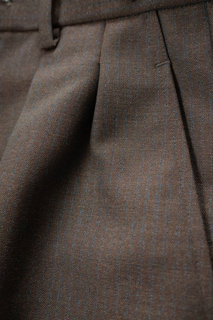 26SS【谷吹】Two intuck wide trousers -Brown-