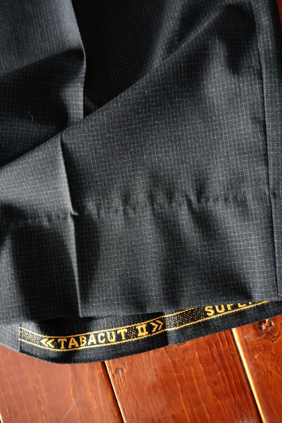 26SS【谷吹】Two intuck wide trousers -Black- Microcheck