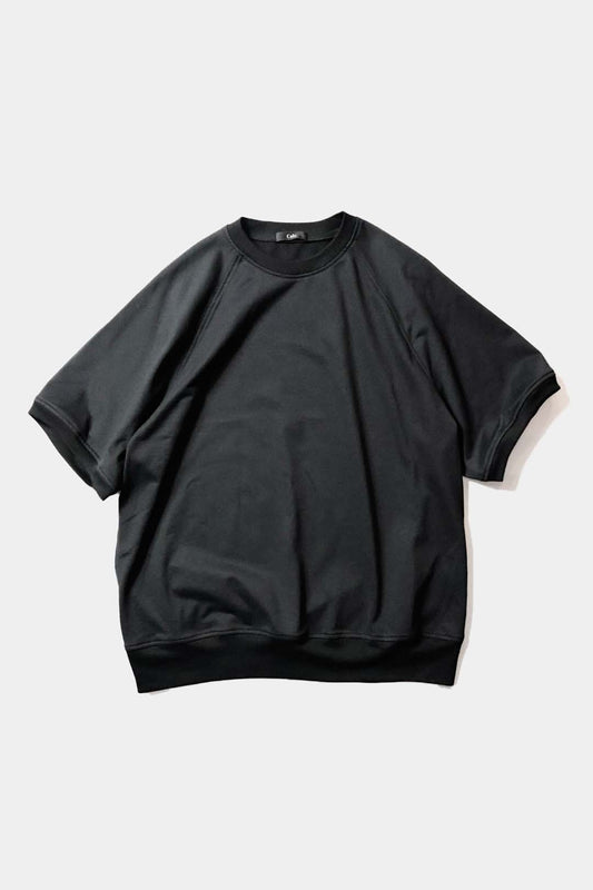 26SS【Cale】36G Cotton Fleece Crew Neck T-shirt（BLACK)