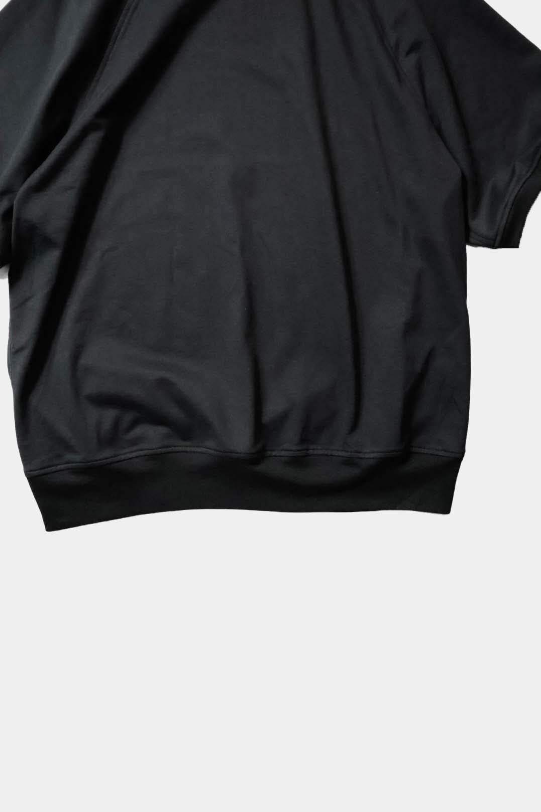 26SS【Cale】36G Cotton Fleece  S/S Sweat (BLACK)