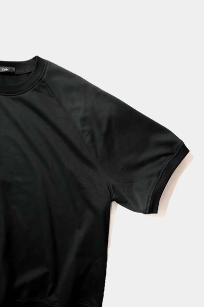 26SS【Cale】36G Cotton Fleece  S/S Sweat (BLACK)