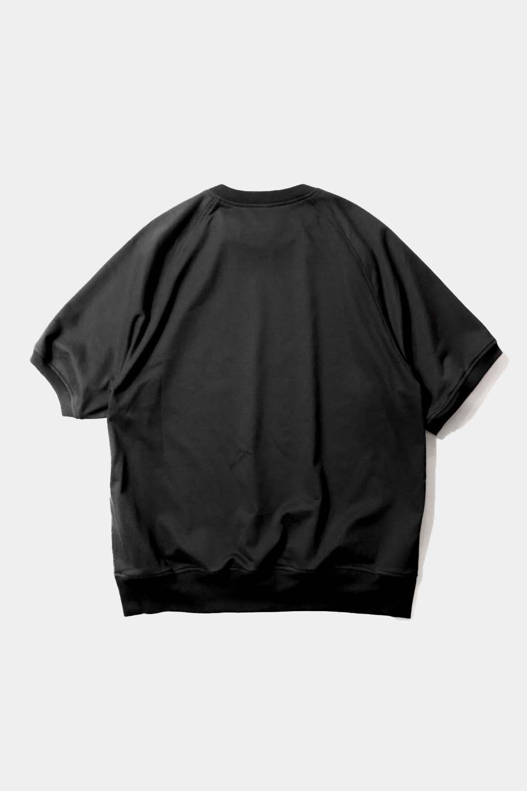 26SS【Cale】36G Cotton Fleece  S/S Sweat (BLACK)