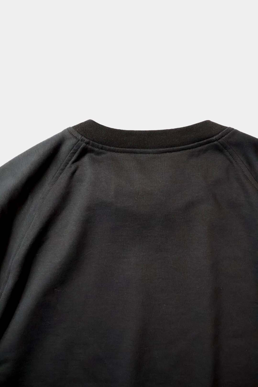 26SS【Cale】36G Cotton Fleece  S/S Sweat (BLACK)