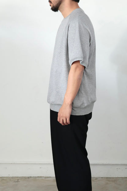 26SS【Cale】36G Cotton Fleece S/S Sweat (GRAY)