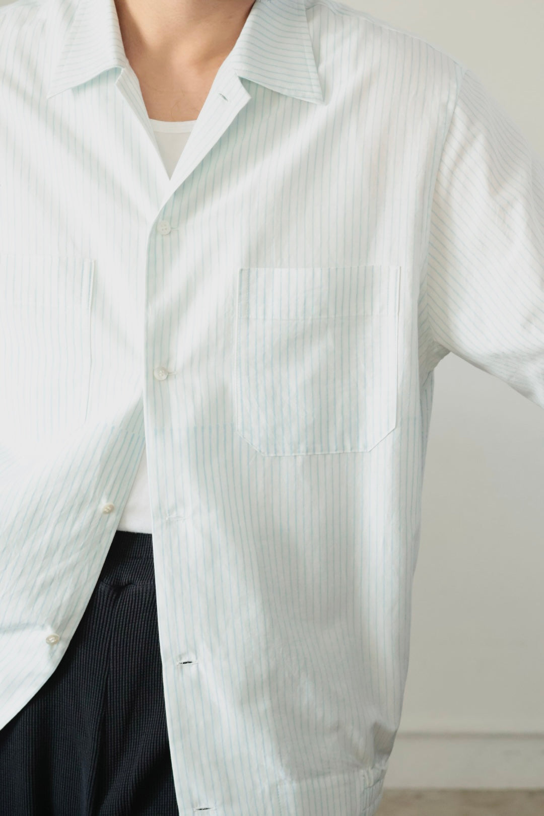 20%OFF【Cale】Lime Indigo Cotton Silk Shirt – Mo