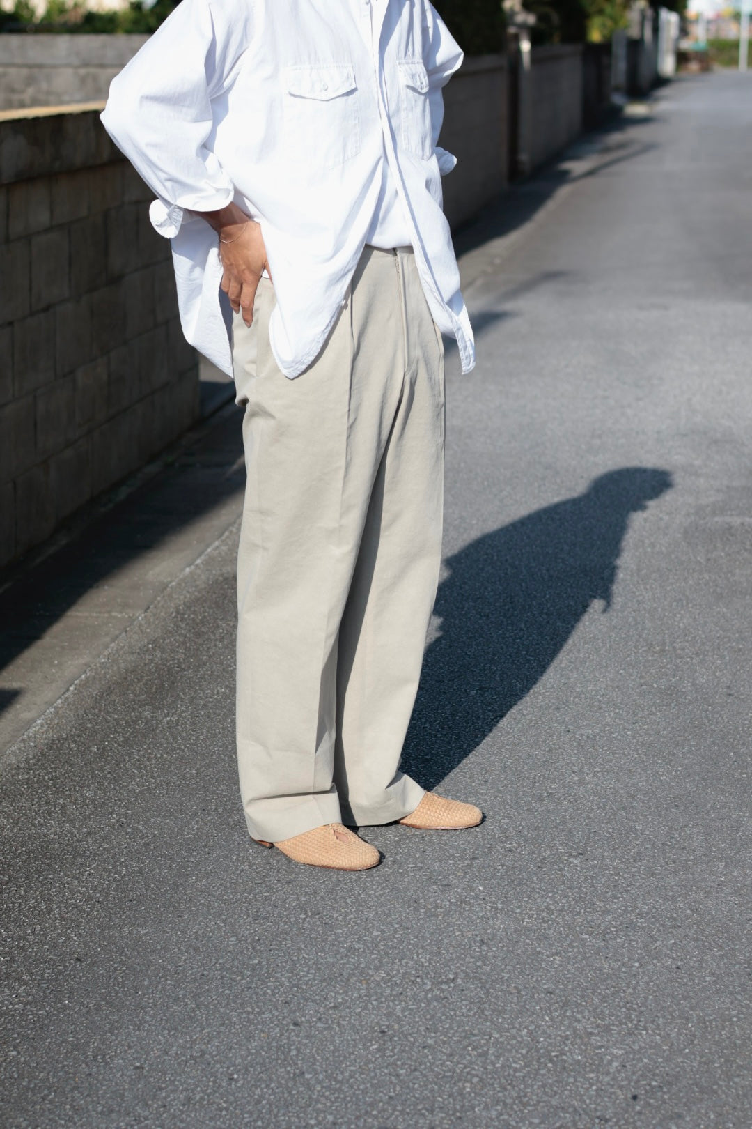 26SS【Cale】Nidom Chino Two Tuck Trousers