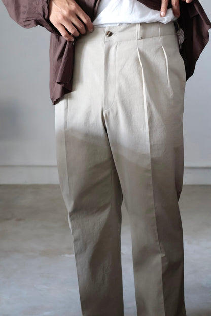 26SS【Cale】Nidom Chino Two Tuck Trousers