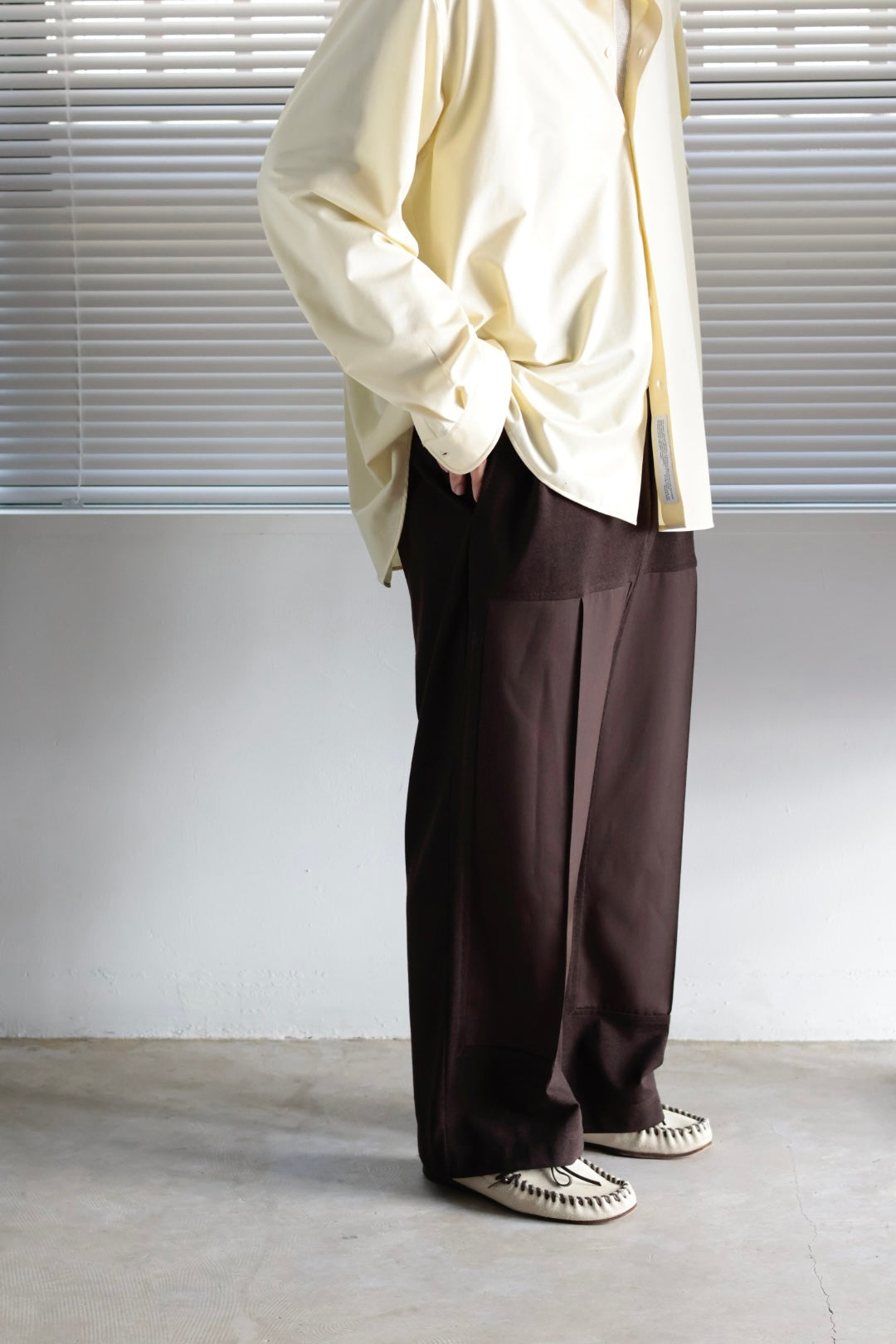 26SS [i'm here:] UN(I)FORM JERSEY: DOCKING PANTS / BROWN