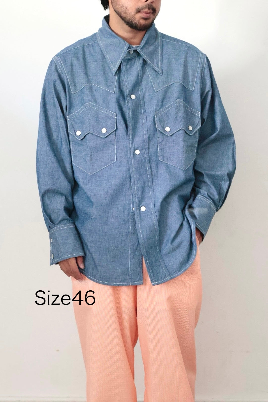 COMOL 26ss ウエスタンシャツ サイズ3 美品 26SS【KOOKY ZOO 】JUVENILE DENIM WESTERN SHIRT TYPE3 – Mo