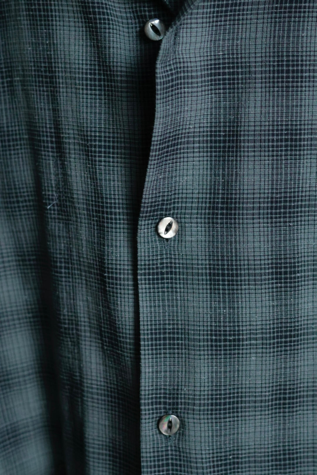 26SS【Urig】OMBRE CHECK SIDE HIDE POCKET SHIRT LS / Charcoal