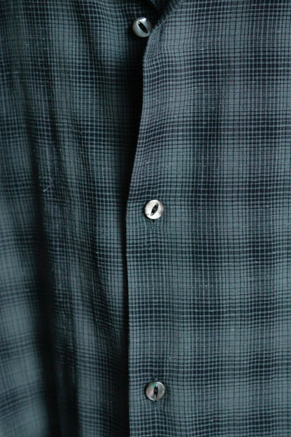 26SS【Urig】OMBRE CHECK SIDE HIDE POCKET SHIRT LS / Charcoal