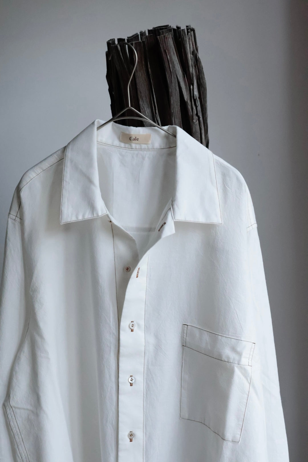 26SS【Cale】Lime Indigo Cotton Silk Shirt