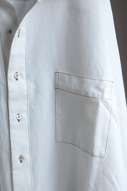 26SS【Cale】Lime Indigo Cotton Silk Shirt