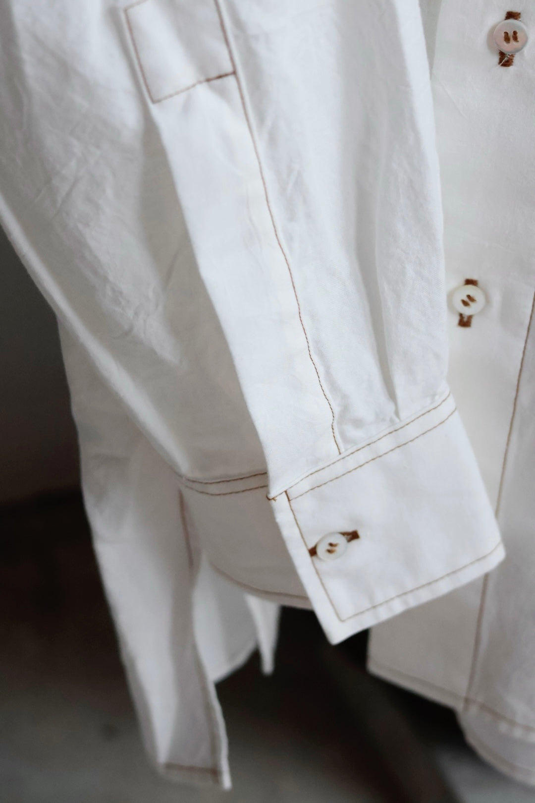 26SS【Cale】Lime Indigo Cotton Silk Shirt