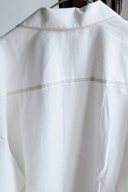 26SS【Cale】Lime Indigo Cotton Silk Shirt