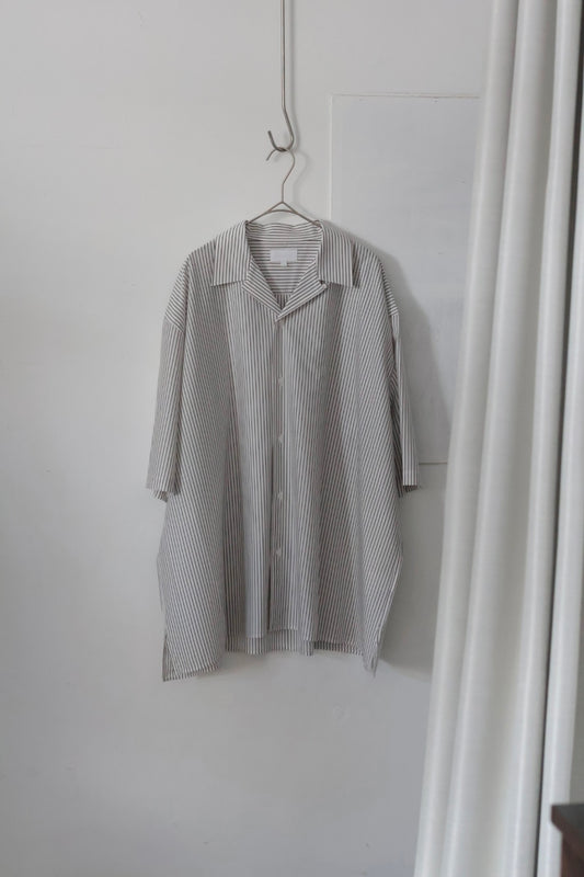 26SS【KANEMASA PHIL.】46G Stripe Ether Shirt / PS BLACK