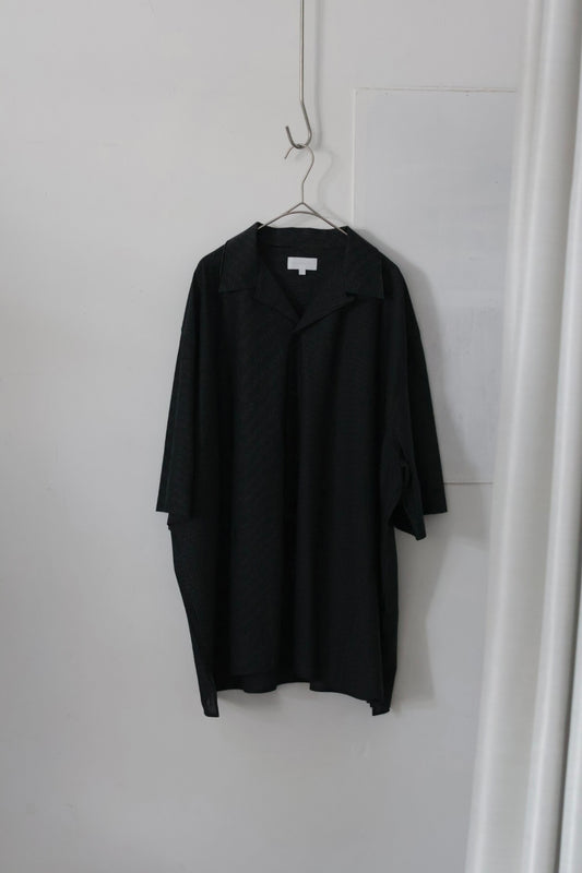 26SS【KANEMASA PHIL.】46G Stripe Ether Shirt / BLACK