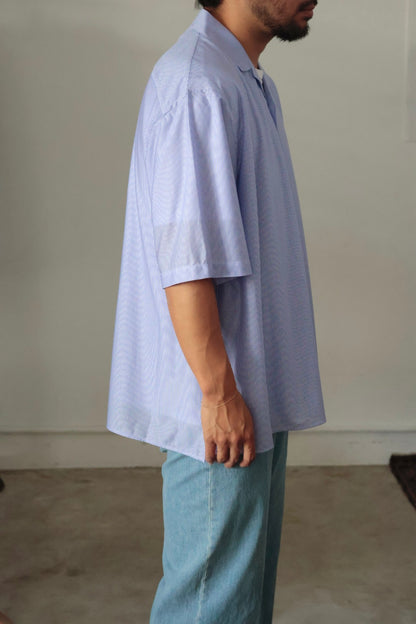 26SS【KANEMASA PHIL.】46G Stripe Ether Shirt / BLUE