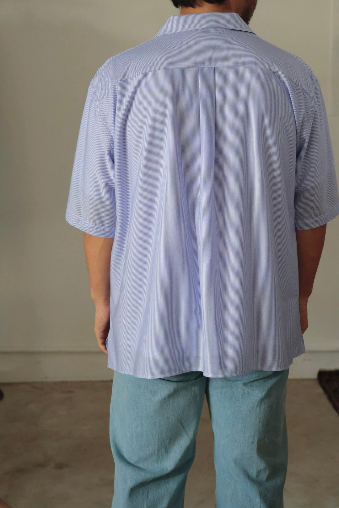 26SS【KANEMASA PHIL.】46G Stripe Ether Shirt / BLUE
