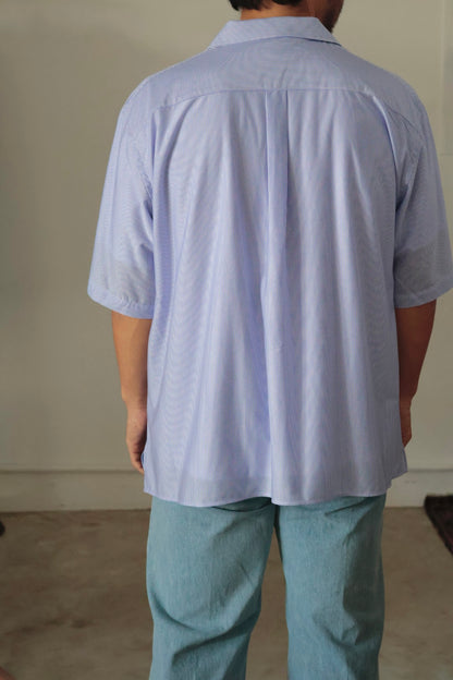 26SS【KANEMASA PHIL.】46G Stripe Ether Shirt / BLUE