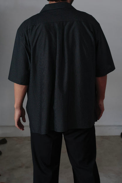 26SS【KANEMASA PHIL.】46G Stripe Ether Shirt / BLACK