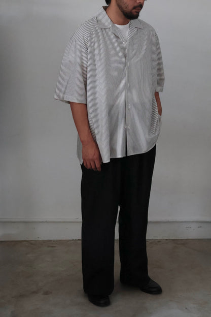 26SS【KANEMASA PHIL.】46G Stripe Ether Shirt / PS BLACK
