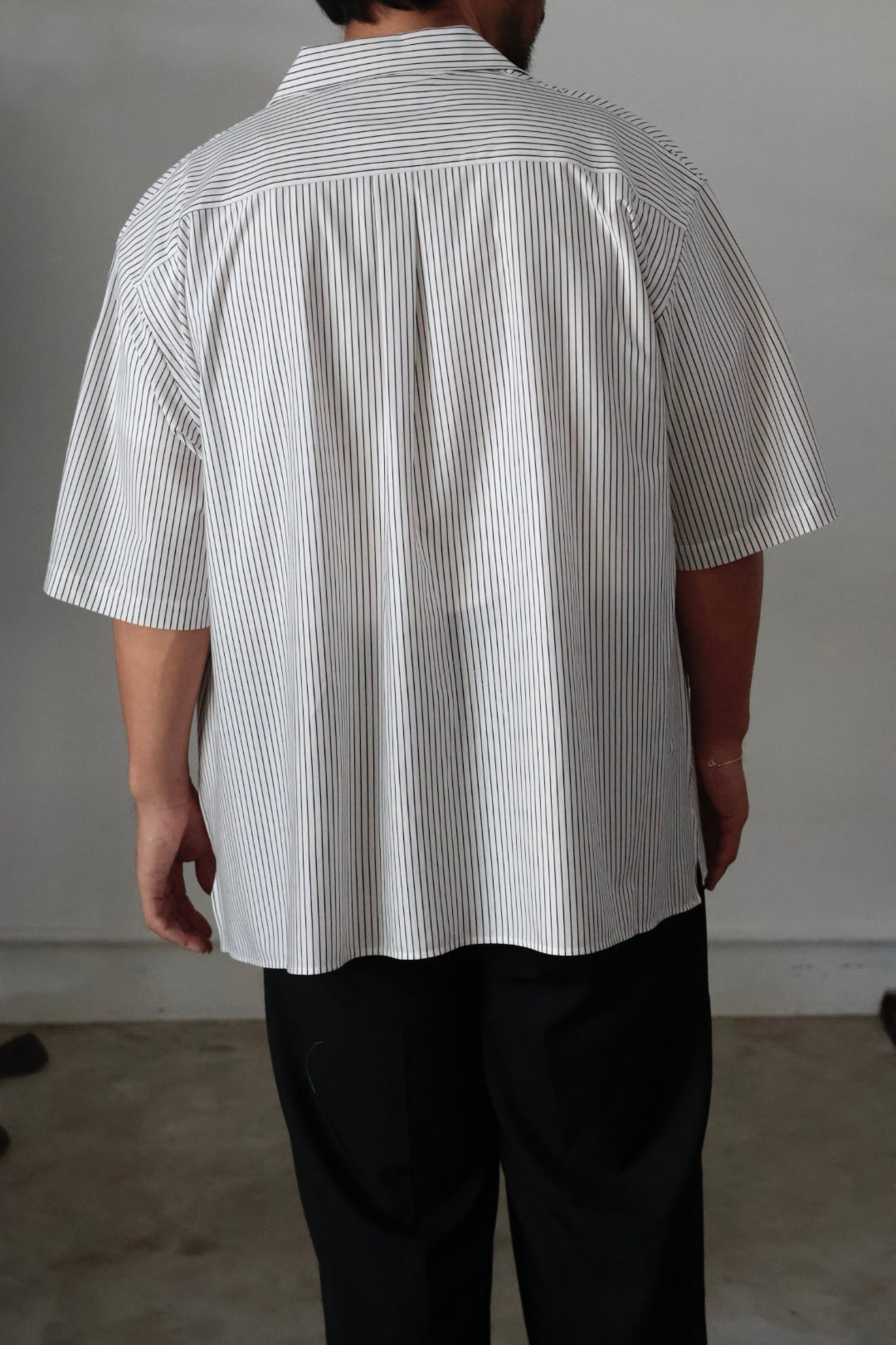 26SS【KANEMASA PHIL.】46G Stripe Ether Shirt / PS BLACK