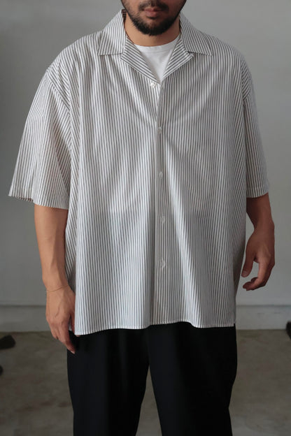 26SS【KANEMASA PHIL.】46G Stripe Ether Shirt / PS BLACK