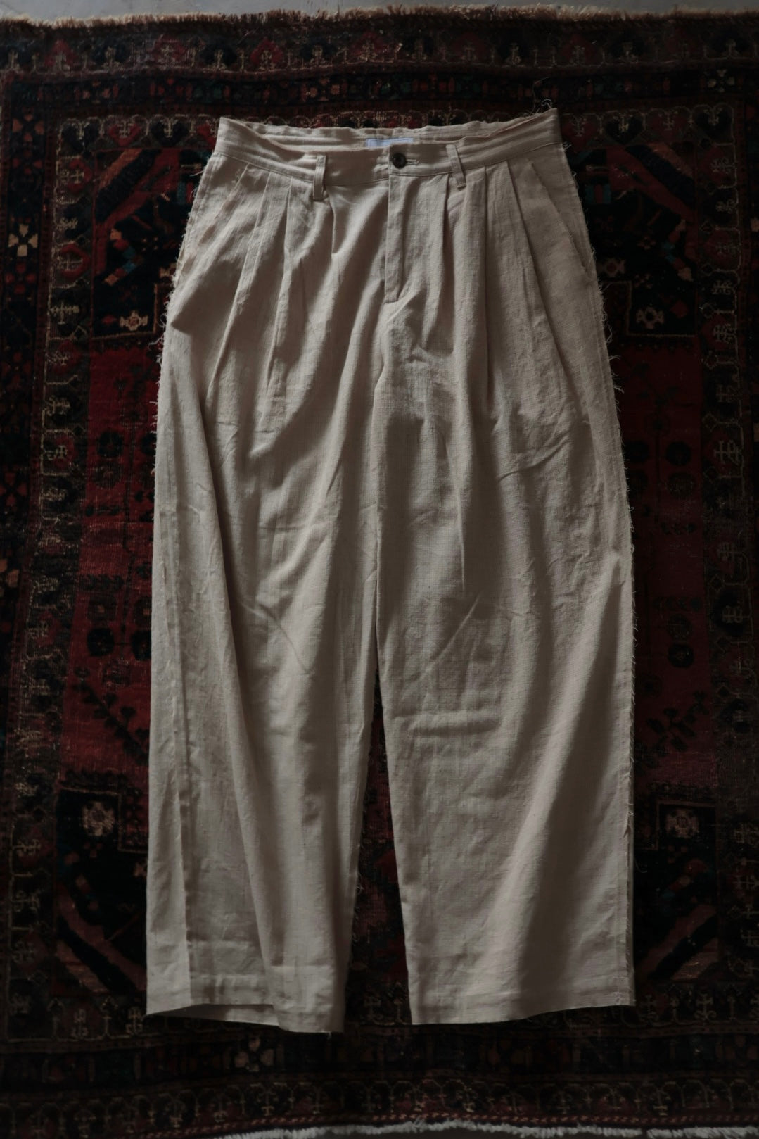 26SS【Urig】PIN CHECK SCHADEN 3TUCK PANTS NL