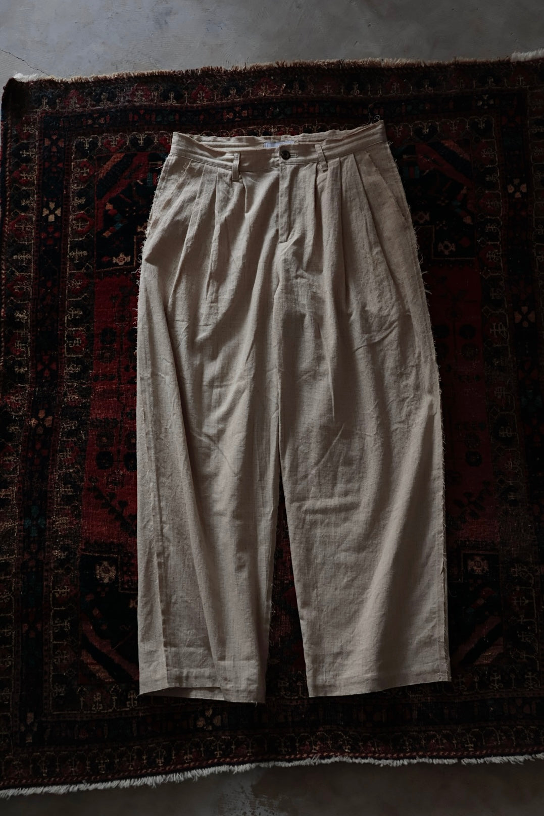 26SS【Urig】PIN CHECK SCHADEN 3TUCK PANTS NL