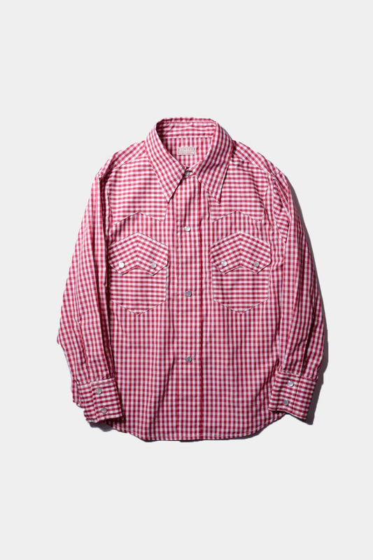 26SS【KOOKY ZOO 】JUVENILE DENIM WESTERN SHIRT TYPE3 (RED)