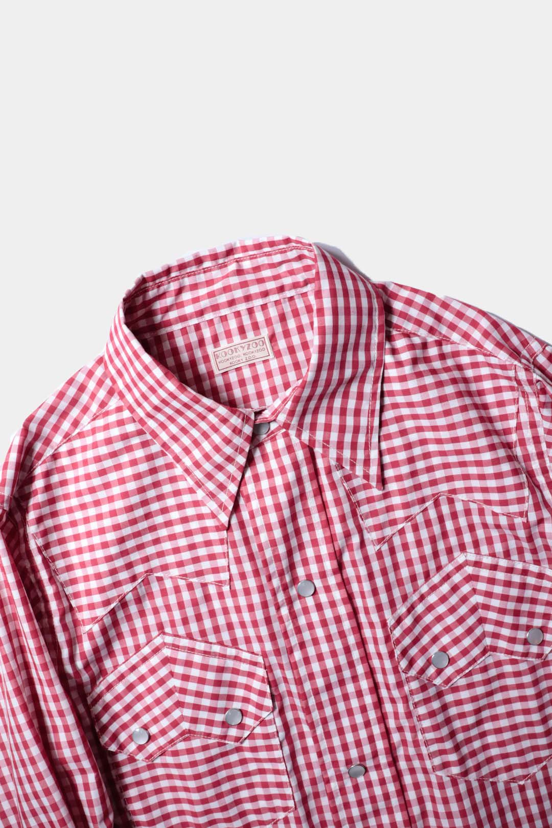 20%OFF【KOOKY ZOO 】JUVENILE DENIM WESTERN SHIRT TYPE3 (RED)