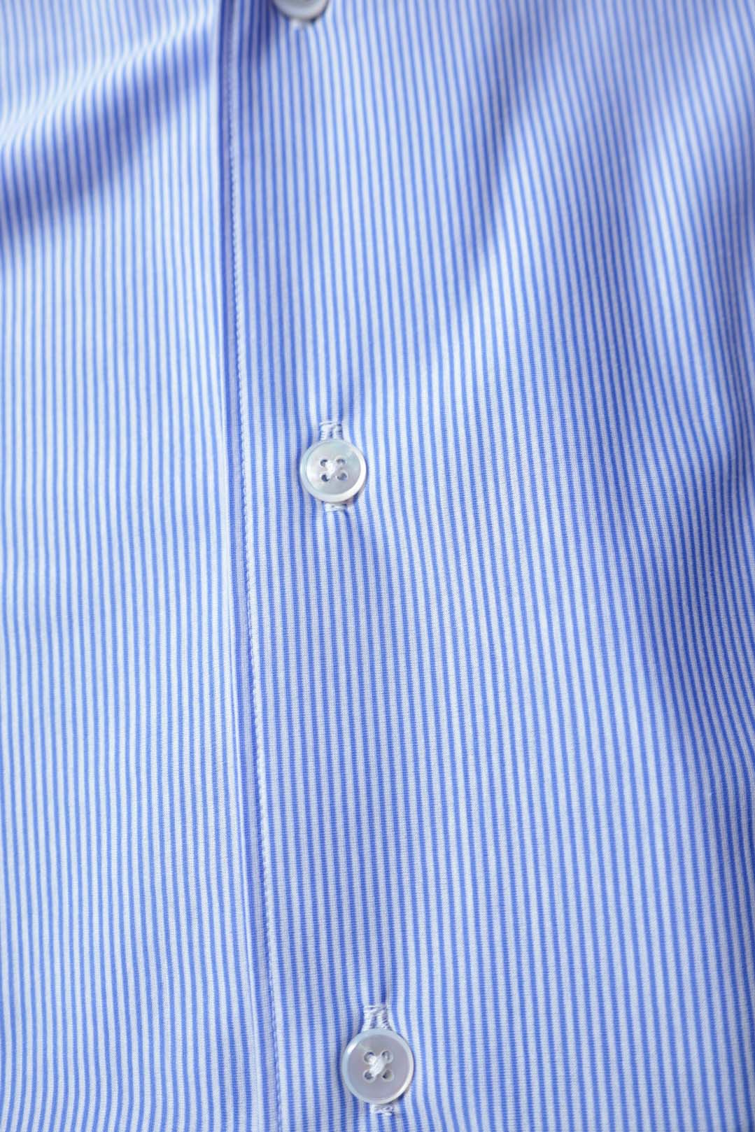 26SS【KANEMASA PHIL.】46G Stripe Ether Shirt / BLUE