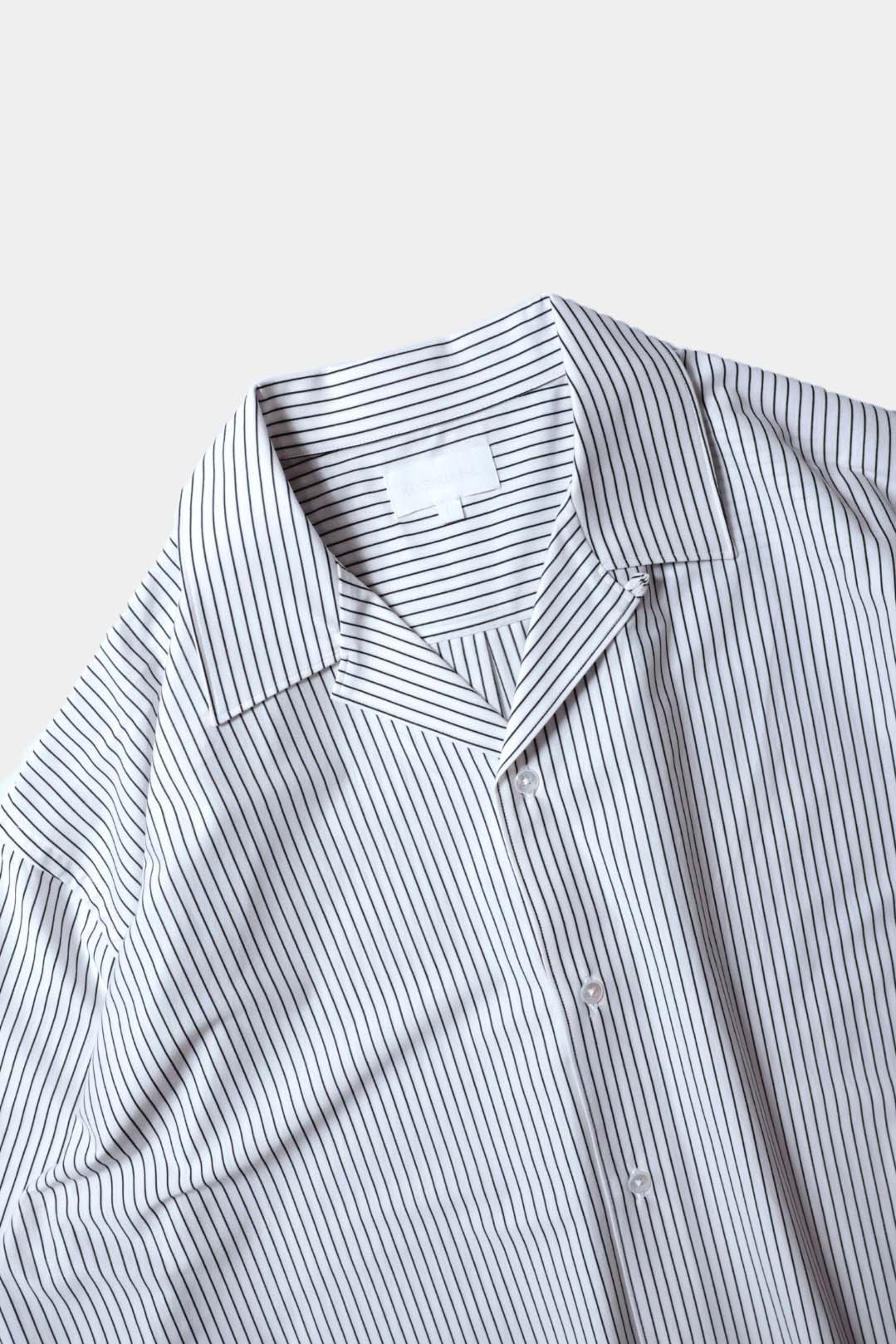 26SS【KANEMASA PHIL.】46G Stripe Ether Shirt / PS BLACK