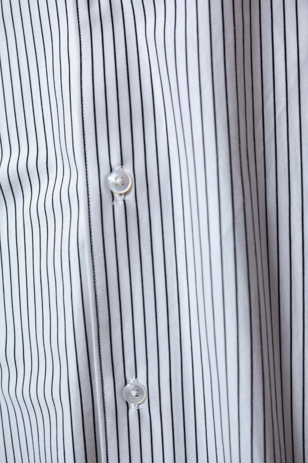 26SS【KANEMASA PHIL.】46G Stripe Ether Shirt / PS BLACK